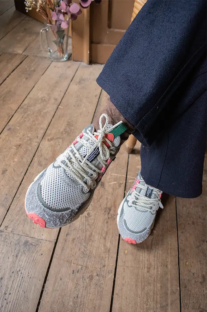 Flower Mountain Yamano 3 Uni Suede Mesh Staple Grey, Anthracite, Rose Trainers