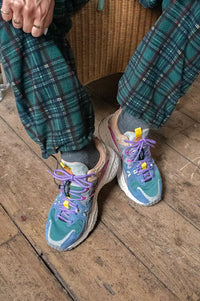 Flower Mountain Yamabushi Woman Suede Nylon Anthracite, Green, Purple Trainers