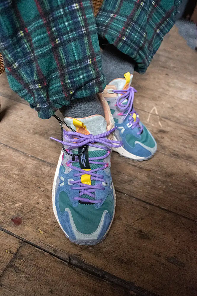 Flower Mountain Yamabushi Woman Suede Nylon Anthracite, Green, Purple Trainers