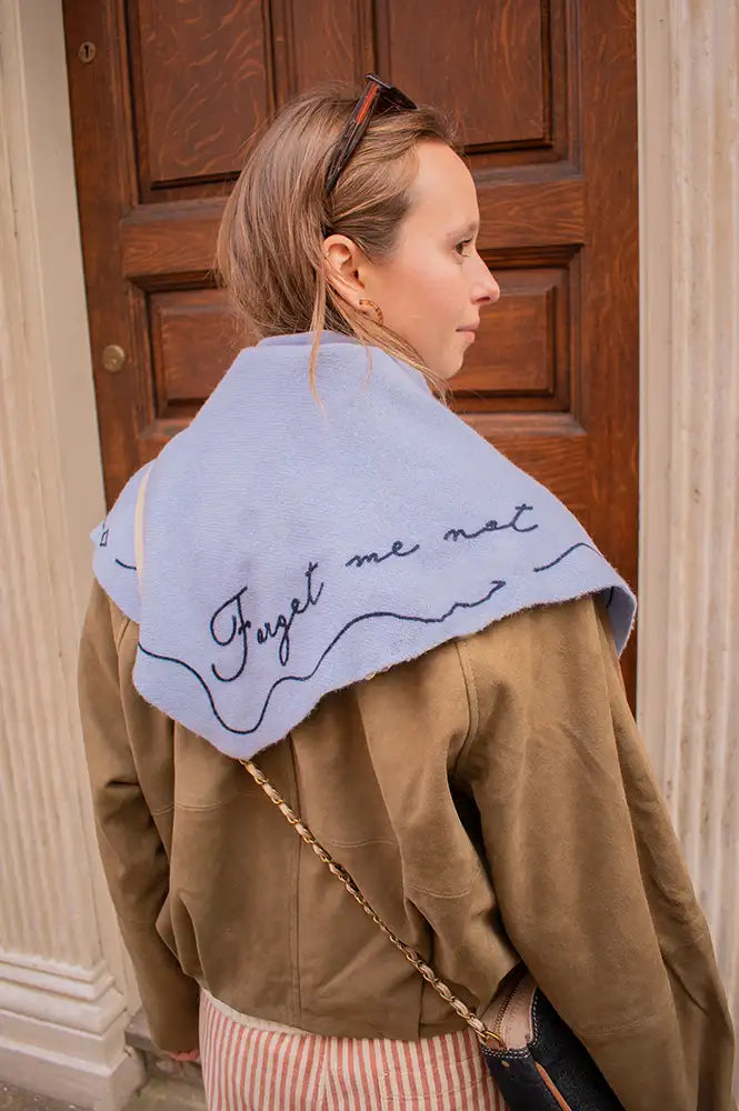TBCo Forget Me Not Stripe Triangle Scarf - The Mercantile London