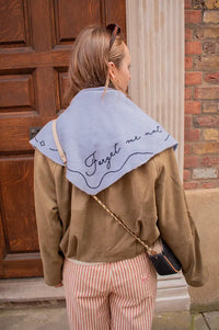 TBCo Forget Me Not Stripe Triangle Scarf - The Mercantile London