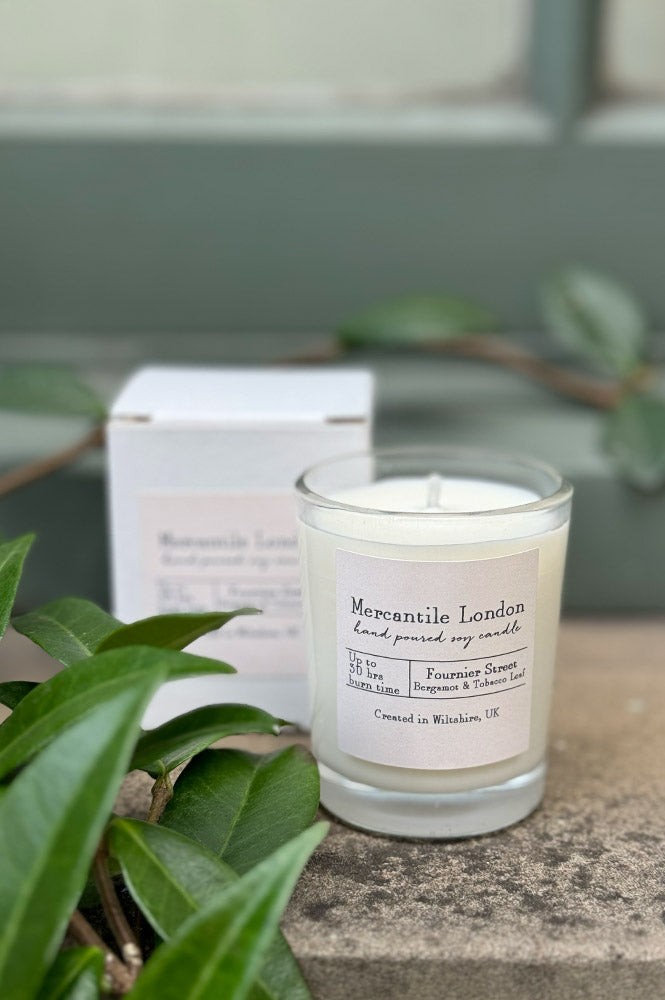 Mercantile London Fournier Street Bergamot And Tobacco Leaf Votive Candle - The Mercantile London
