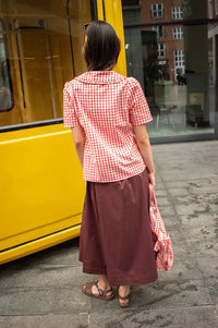 ICHI Lelaya Vineyard Wine Midi Skirt
