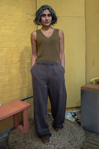 Yerse Khaki Knitted Vest - The Mercantile London