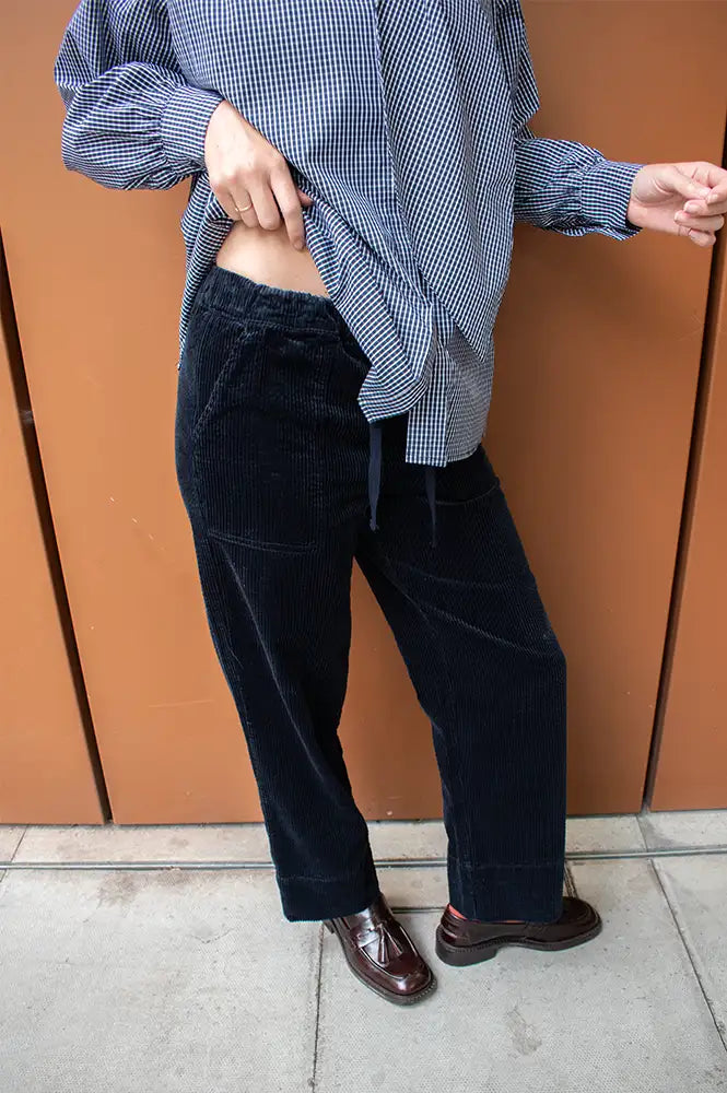 Fransa Salomi Navy Corduroy Trousers
