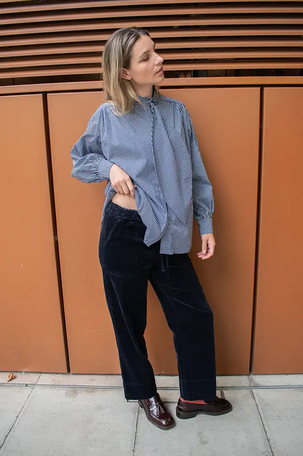 Fransa Salomi Navy Corduroy Trousers