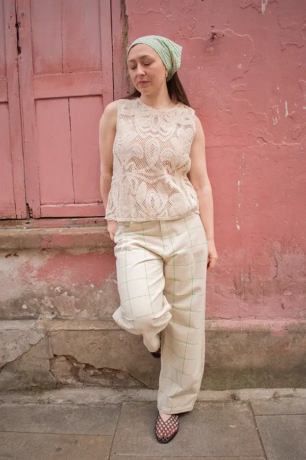 Fransa Prim Oatmeal Top - The Mercantile London