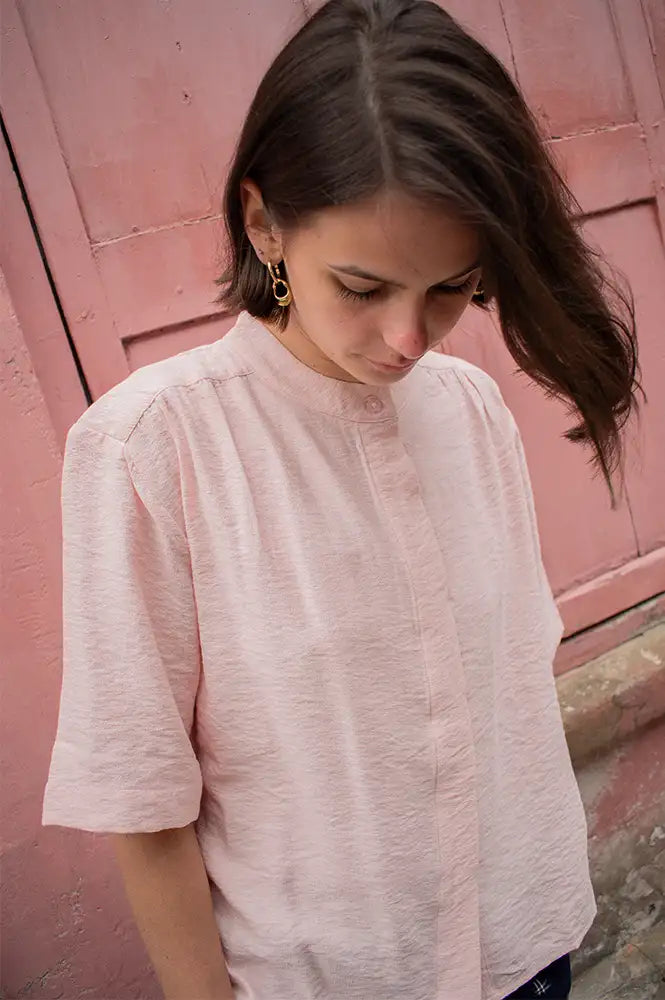 Fransa Nyla Lotus Pink Shirt - The Mercantile London