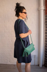 Fransa Feba Navy Dress - The Mercantile London