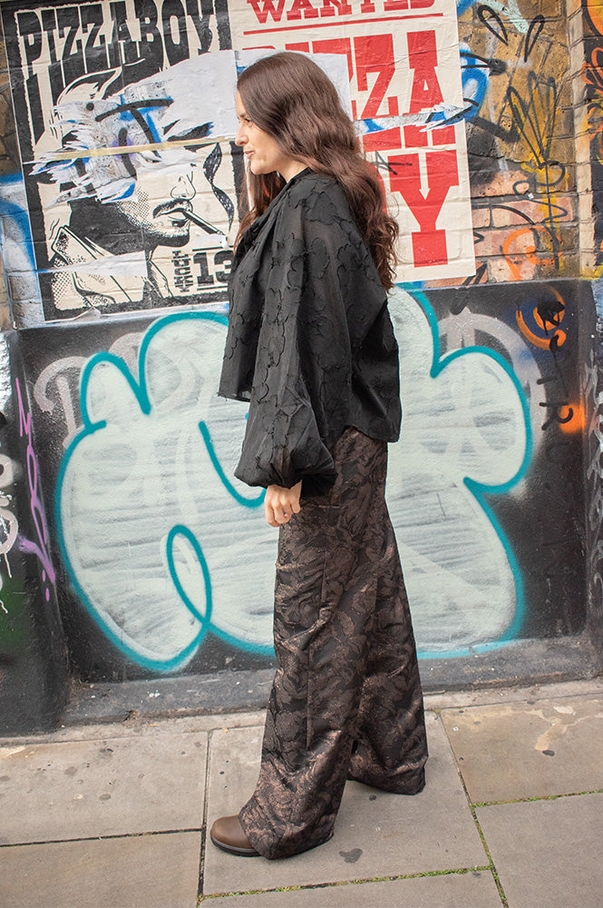 Numph Lika Black Coffee Trousers - The Mercantile London