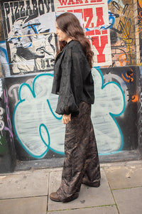 Numph Lika Black Coffee Trousers - The Mercantile London