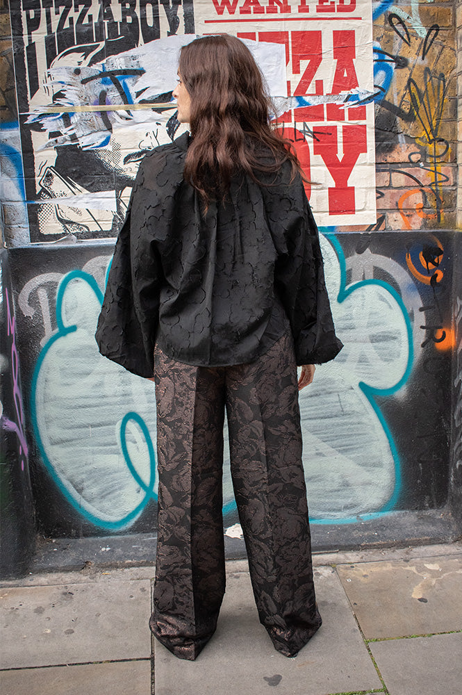 Numph Lika Black Coffee Trousers - The Mercantile London
