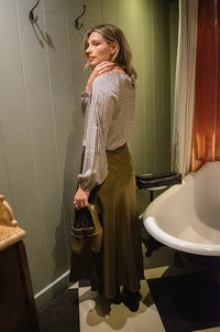 Fransa Juno Toffee Salute Check Blouse