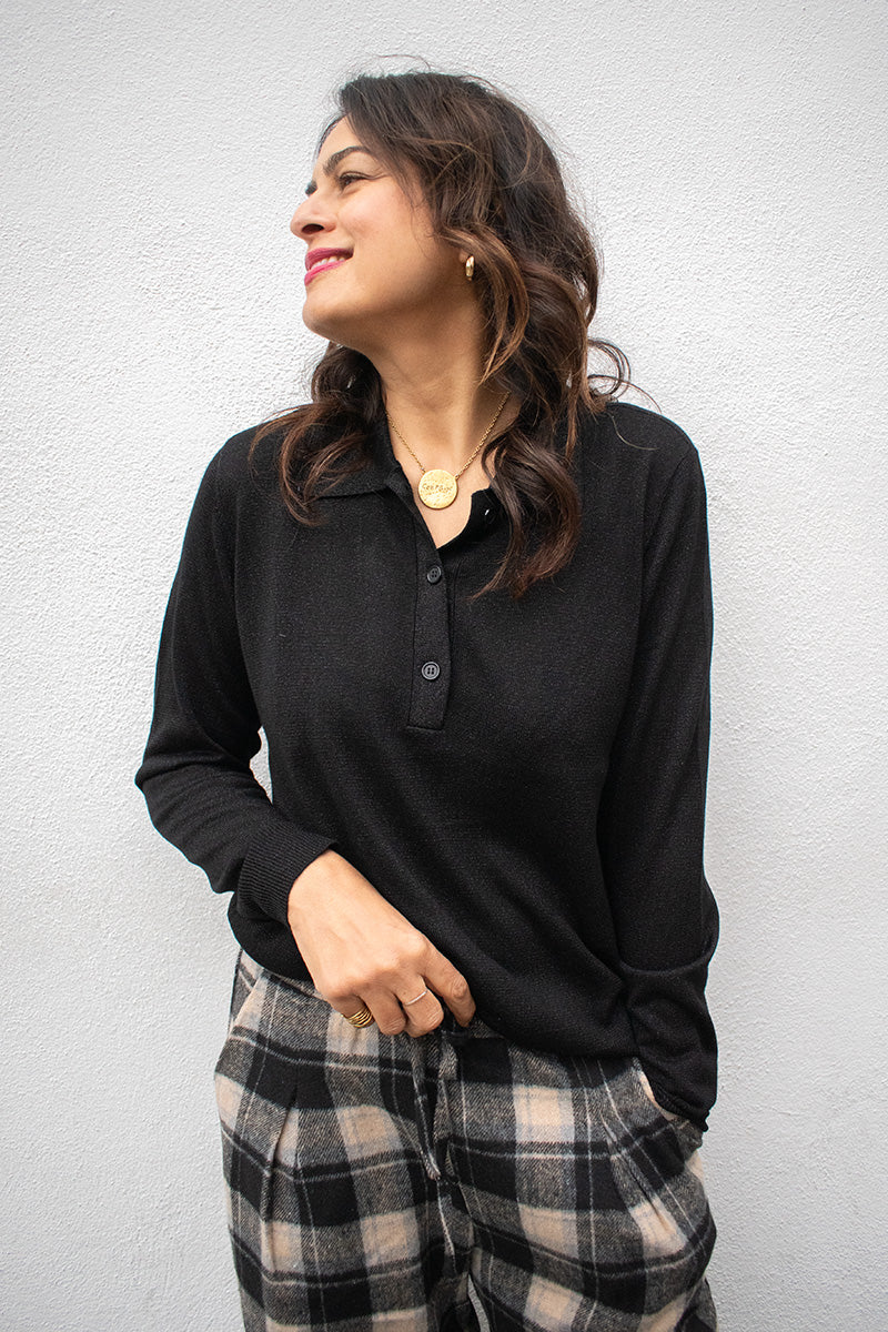 Fransa Regitze Meteorite Black Pullover - The Mercantile London