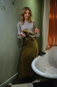Fransa Juno Toffee Salute Check Blouse