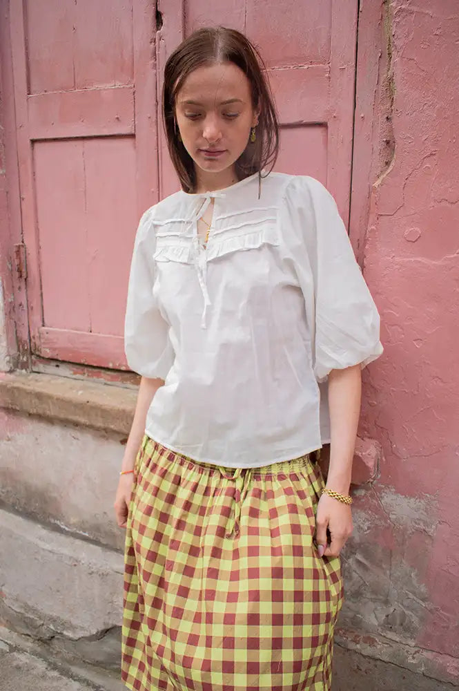 Fransa Bernadette Blanc De Blanc Blouse - The Mercantile London