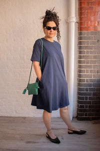 Fransa Feba Navy Dress - The Mercantile London