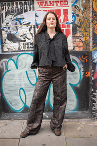 Numph Lika Black Coffee Trousers - The Mercantile London
