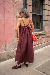 Frau Vancouver Red Mahogany Long Dress