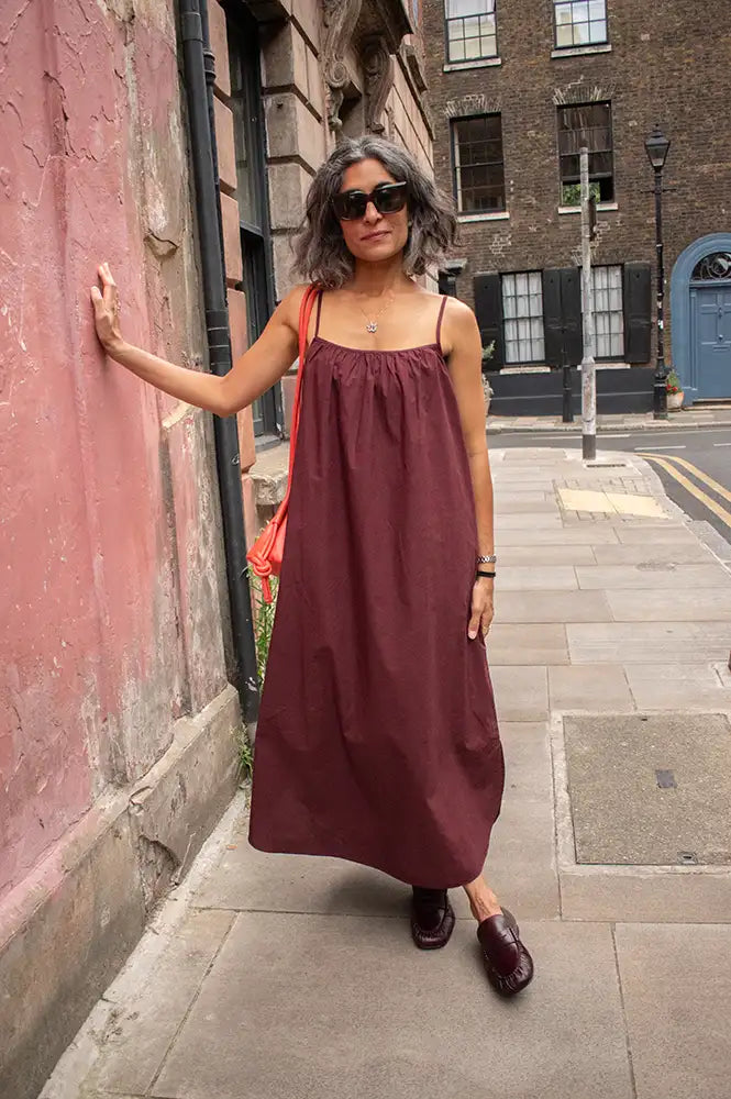 Frau Vancouver Red Mahogany Long Dress