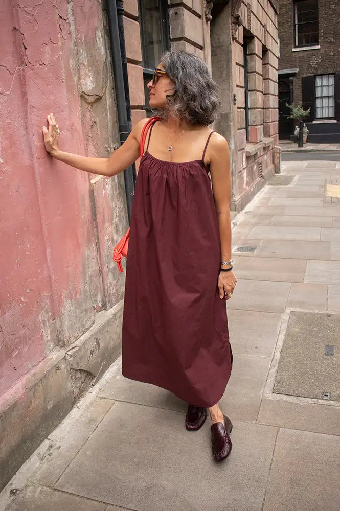 Frau Vancouver Red Mahogany Long Dress