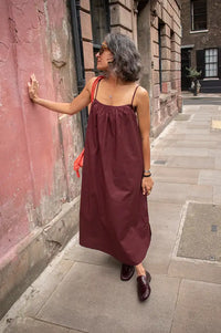 Frau Vancouver Red Mahogany Long Dress