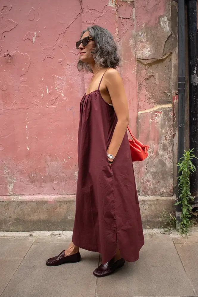 Frau Vancouver Red Mahogany Long Dress