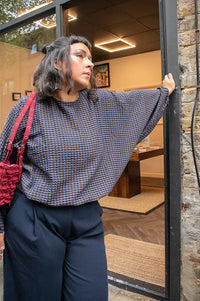 By-Bar Gaya Galaxy Check Blouse