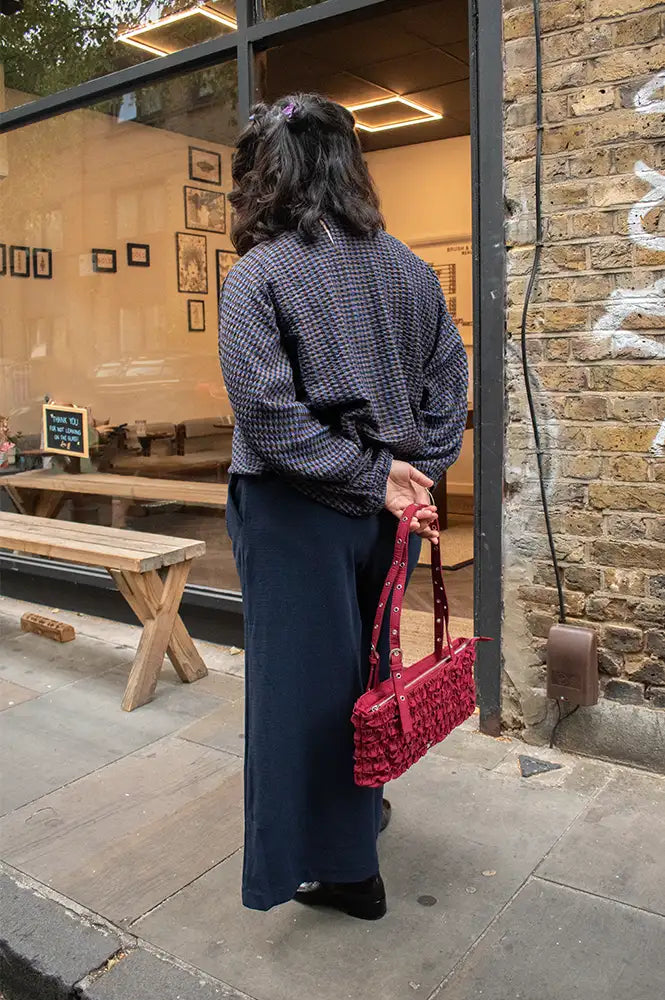 Nice Things Navy Wide Leg Trousers