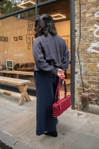 Nice Things Navy Wide Leg Trousers