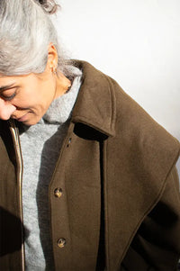 FRNCH Pembroke Khaki Coat