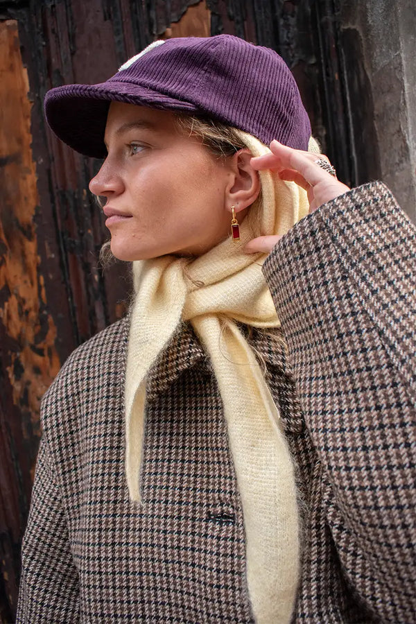FRNCH Hiji Butter Yellow Knitted Scarf - The Mercantile London