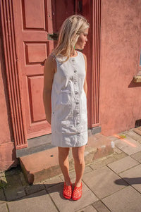 FRNCH Calypso Cream Stripe Dress - The Mercantile London