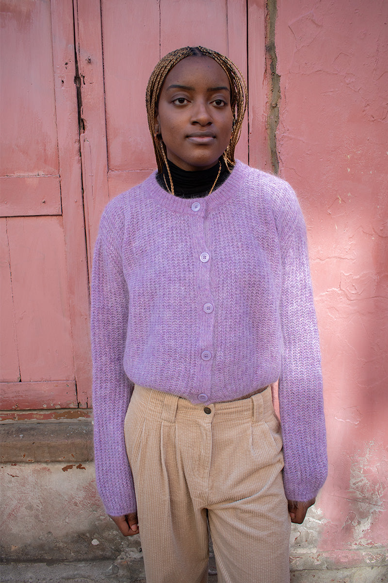 FRNCH Maino Violet Cardigan - The Mercantile London