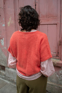 FRNCH Red Diamond Sleeveless Sweater - The Mercantile London