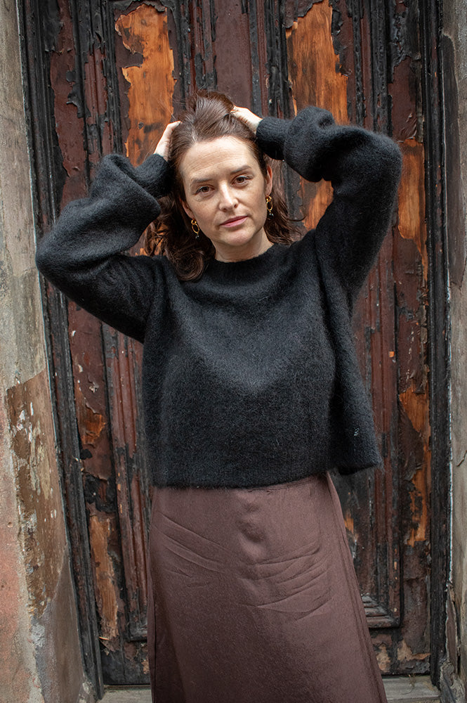 FRNCH Sledge Black Cut-Out Jumper - The Mercantile London