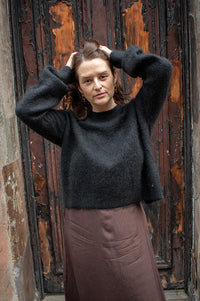 FRNCH Sledge Black Cut-Out Jumper - The Mercantile London