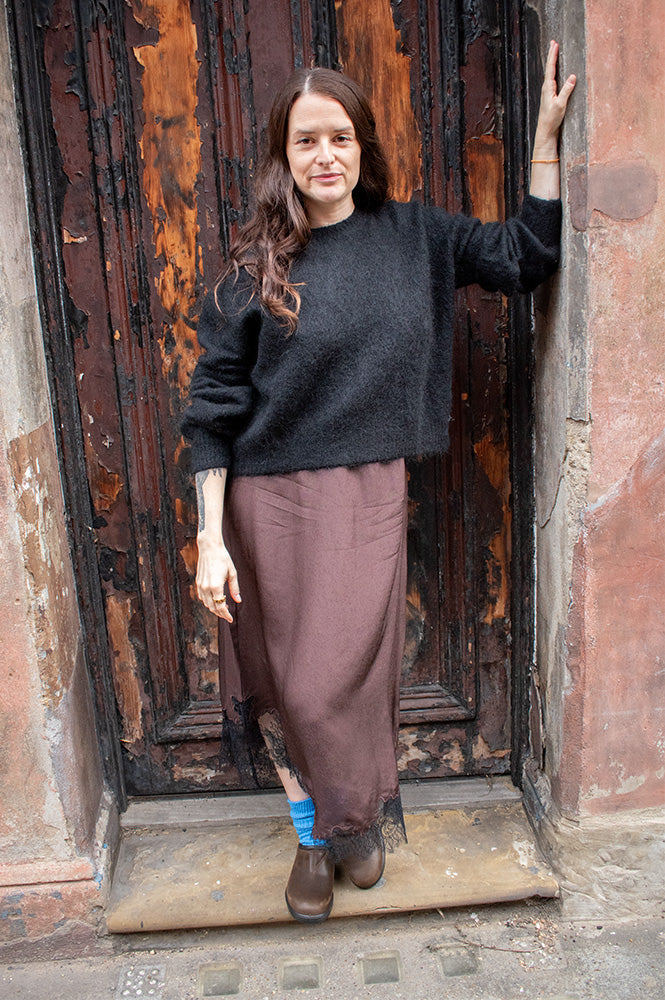 FRNCH Sledge Black Cut-Out Jumper - The Mercantile London