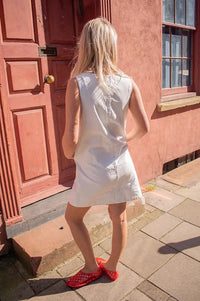 FRNCH Calypso Cream Stripe Dress - The Mercantile London