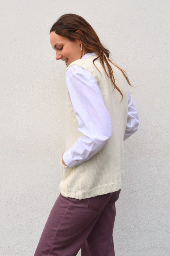 FRNCH Anaphe Cream Vest
