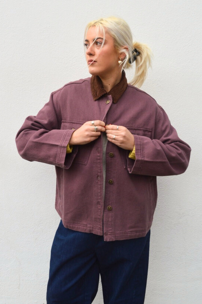 FRNCH Mauve Aubergine Jacket