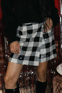FRNCH Carra Checkered Mini Skirt