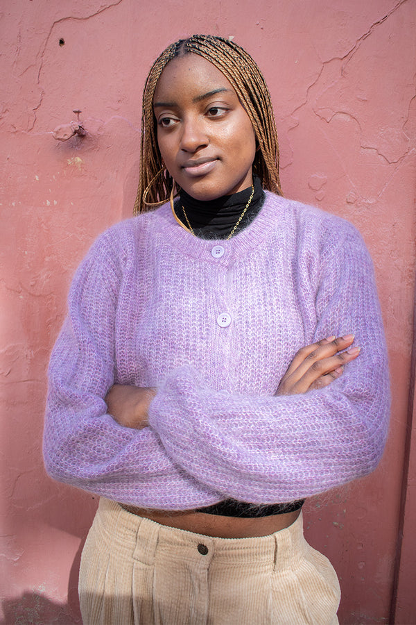 FRNCH Maino Violet Cardigan - The Mercantile London