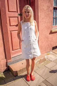 FRNCH Calypso Cream Stripe Dress - The Mercantile London