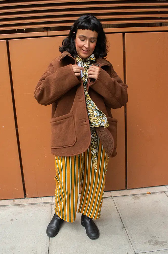 My Essential Wardrobe Funa Demitasse Brown Reversible Coat