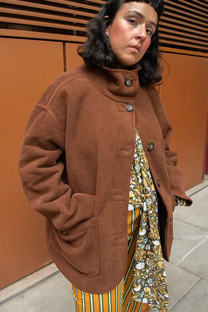 My Essential Wardrobe Funa Demitasse Brown Reversible Coat