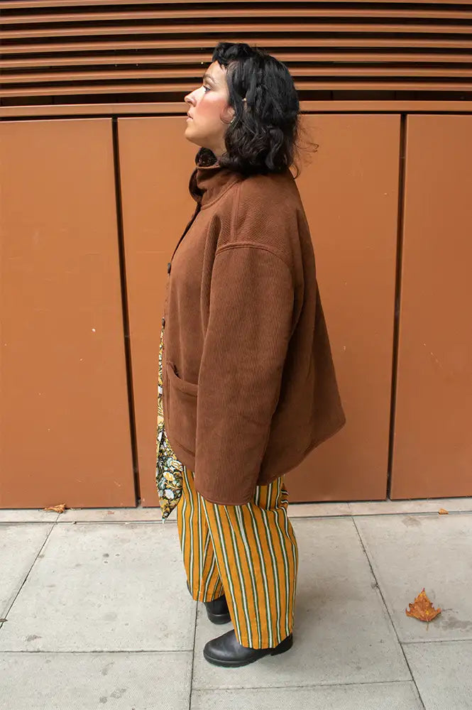 My Essential Wardrobe Funa Demitasse Brown Reversible Coat
