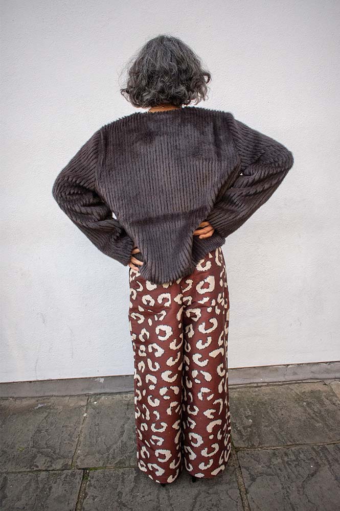 ICHI Cikora Chocolate Fur Jacket - The Mercantile London