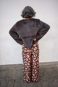 ICHI Cikora Chocolate Fur Jacket - The Mercantile London