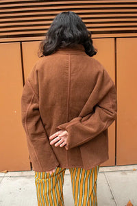 My Essential Wardrobe Funa Demitasse Brown Reversible Coat
